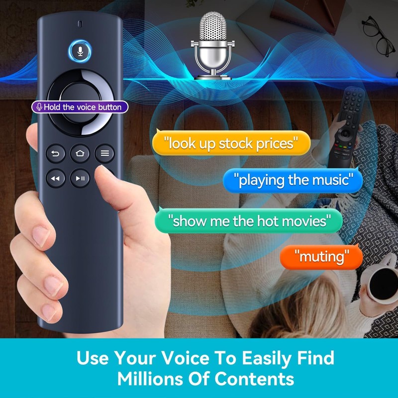 ZWP DR49WK B PE59CV Replaced Voice Remote Control for AMZ