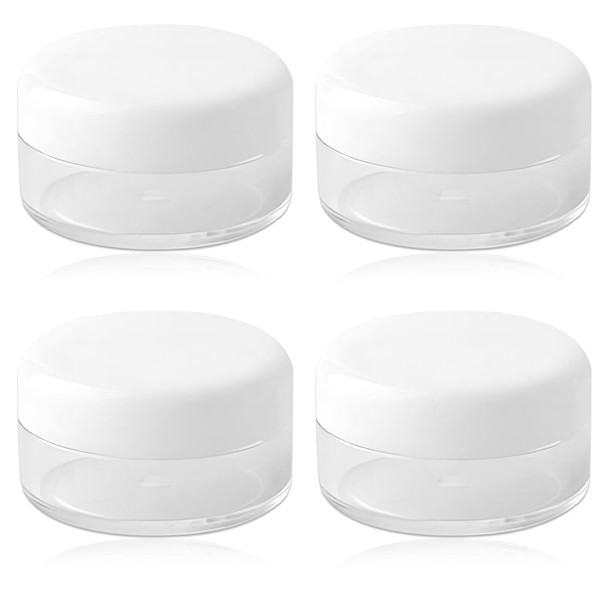 4 Pack Clear Empty Sample Pots, Small Plastic Containers with