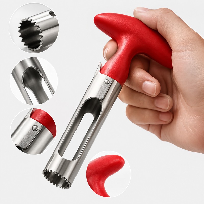 Stainless Steel Apple Corer for Kitchen Prep – 304 Steel