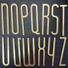 3.9Inch Self Adhesive Solid Brass English Letters for Wall Decor