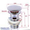 Drain Valve - Pop-Up Valve for Washbasin Drains (Push)
