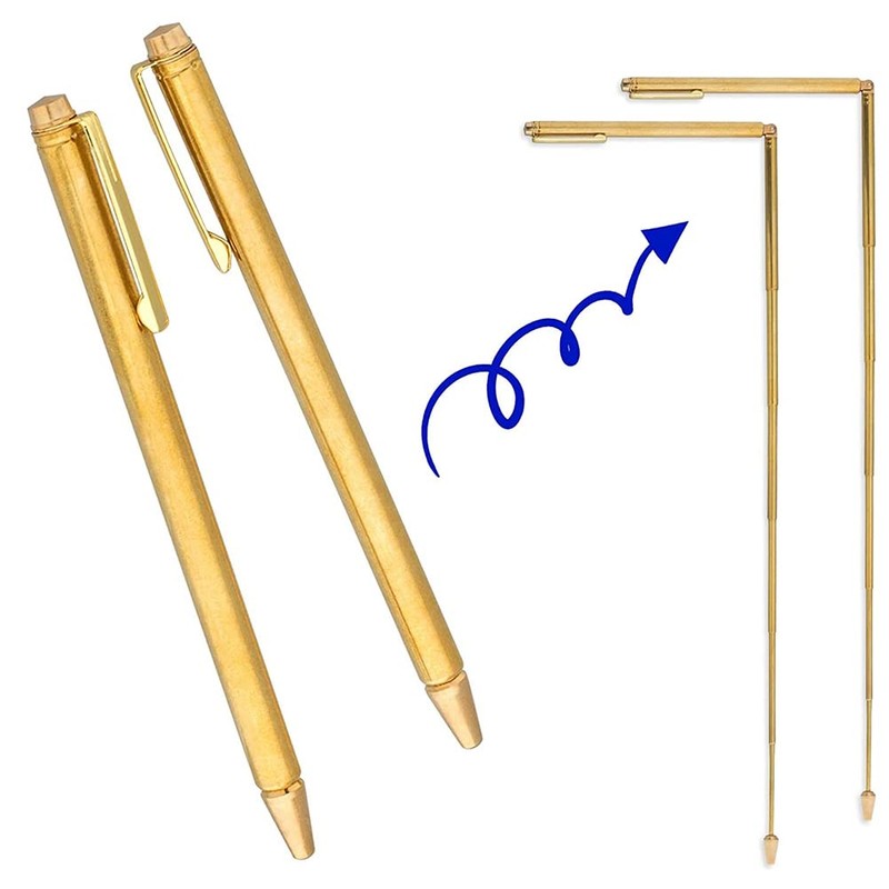 Kopinma 2PCS Dowsing Rods, Retractable Divining Rods, Portable Pen Shape