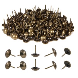 HUAZIZ Pack of 500 Vintage Furniture Nails Antique Decor Nails Bronze Upholstery Nails Decorative Nails Thumb Tack Push Pins, Round Large Headed Push Pins Thumbtacks Sofa Shoe Door Tack Stud, 11 x 17
