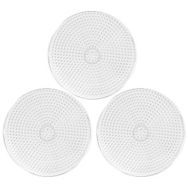 H&W 3PCS 5mm Round Fuse Beads Boards, Large Clear Pegboards Kits, with Gift 4 Lroning Paper (WA3-Z21)