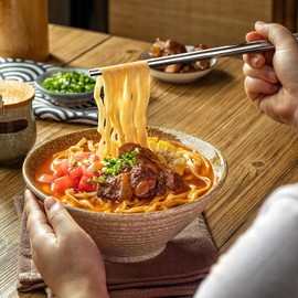 Chopsticks, IQCWOOD Chopsticks Reusable Dishwasher Safe, 5 Pairs Stainless Steel Chop Sticks with Non-Slip Square Design, Korean Japanese Chopstick for Cooking Eating 9.25 Inch/23.5cm Gift Set