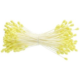 Nippon Chuko Nippon Chuko Flower Core for Knob Crafting, Yellow, Length 1.8 inches (4.5 cm), 144 Pieces, S54-11, Flower Core for Japanese Handicrafts, Tsumami Crafting