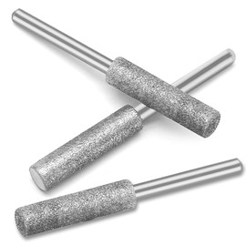 Jiozermi 12 Pcs 5/32 Inch Diamond Chainsaw Sharpener & Grinding Stone File - Silver Accessories for Electric Diamond Sharpening Wheel, 4.0mm