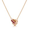 [Linawe] Imitation Diamond Pendant Necklace for Women, Simple, Stainless Steel