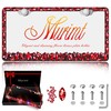 Murimt Bling License Plate Frame 1 Pack Rhinestone Bedazzled License