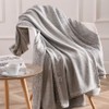 KAWAHOME Knit Blanket Lightweight Breathable Fuzzy Heather Jersey Thin Blanket