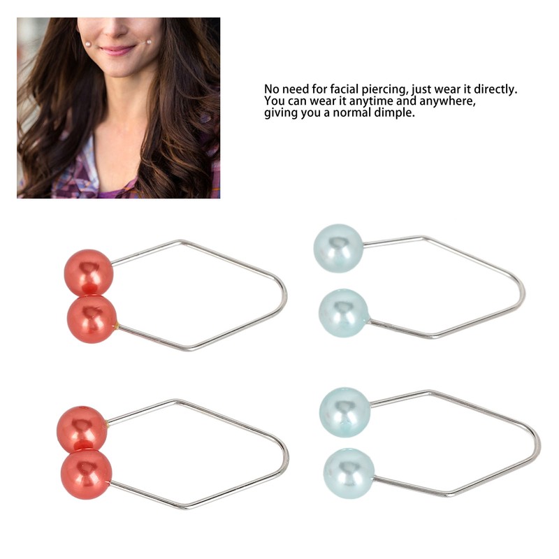 2 Pair Dimple Trainer Piercing Free Easy To Wear Enhanced