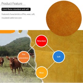 TOOLSTAR Leather Welding Apron,Welders Welding Apron 70cm W ×100 cm L Welding Jacket Flame Resistant Welding Apron Unisex Multi Purpose Workshop Apron