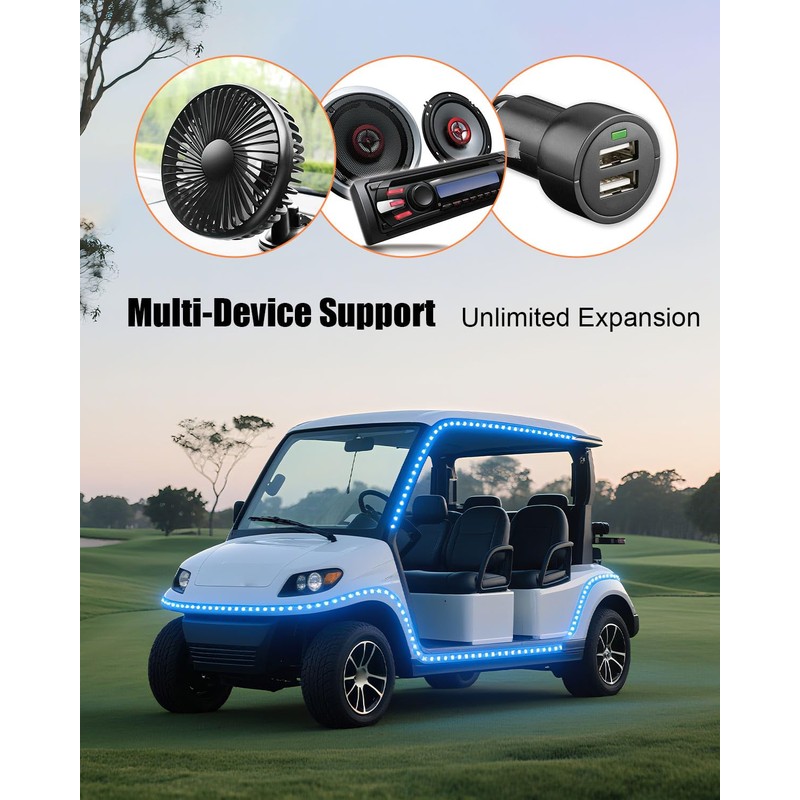 QNHEAY Electric Golf Carts Power Harness Fit for Evolution D5