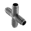 PVC Barbed Cross Tee Hose Connector Sch 40-3/4 Inch barbed