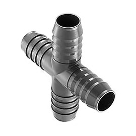 PVC Barbed Cross Tee Hose Connector Sch 40-3/4 Inch barbed Insert PVC 4 way cross - PVC Cross Connector for Home Plumbing Sewer Water Line Irrigation