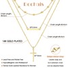 Dochais Women's Gold Necklace, 14 K Gold-Plated Layering Necklace with