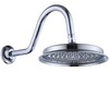Drettyer Rain Shower Head,9" Vintage Shower Heads with Extension Curved
