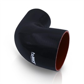 AJP Distributors 3.5" to 2.25" / 88.9mm to 57.15mm - 90 Degree Bend Angle Elbow Reducer 3-PLY Silicone Coupler Hose, High Temperature Pipe Piping Tube Connector Compatible/Replacement For Universal