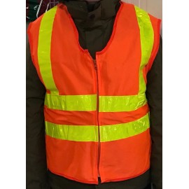 Gann 5 XL  Gann Safety Vest Orange with Yellow reflectors High Visibility Safety Vest