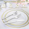 200 Count Heavy Duty Silver Plastic Silverware, 100 Forks, 50