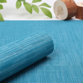 Myir JUN Table Runner, Modern Table Runner, Washable Table Runner, Outdoor Heat-Insulated PVC for Homes, Restaurants, Hotels, 30 x 183 cm (Blue)