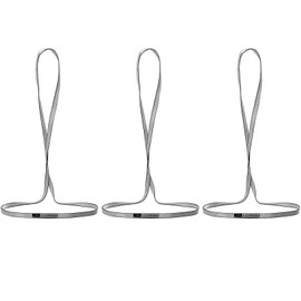 KINGTLE 18MM Nylon Climbing Sling Runner - 23KN CE2008/EN566 Certified Webbing Straps for Rock Climbing, Rappelling, Hammock Rigging & Yoga Swing (Grey-3pcs, 120cm)