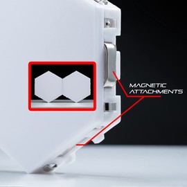 Clearon (12 Pack) LED Hexagon Lights RGB - Bright Colorful LED lamp Modular Touch Sensitive Lighting Hexagon Wall LED Light Kit, Changing Colors, Touchpad Switch, Magnetic & Reusable