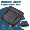 Priprilod Black Leather Driver Side Bottom Replacement Seat Cover Compatible