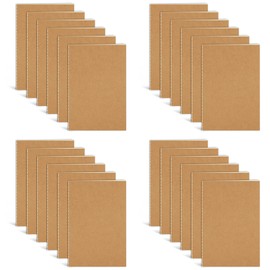 24Pack Mini Notebook Bulk, 3.5 x 5" Small Journal 36 Lined Pages(18 sheets) Kraft Mini Jounrnal Soft Cover Writing Notepads for Kids Students Gifts School Home Office