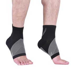 NuCamper Ankle Brace Compression Socks for Achilles Tendonitis Relief,Ankle Compression Sleeve Foot Support for Men & Women Heel Spurs,Foot Swelling,Fatigue & Sprain Arch Support for Daily Wear