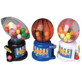 Kidsmania Dubble Bubble Assorted Hot Sports Gum Ball Dispenser Candy-Filled Dispensers, 1.4 oz., Pack of 12