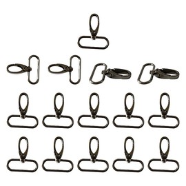 15Pcs 1.5 Inch Metal Lobster Clasps Claw Push Gate Gunmetal Swivel Snap Hooks for Keychain Purse Handbag Making Straps Leather DIY Craft Project
