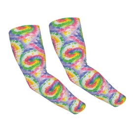 Kicoyuaz Tie Dye Sun Protection Arm Sleeves Cooling Compression Sleeves for Men & Women