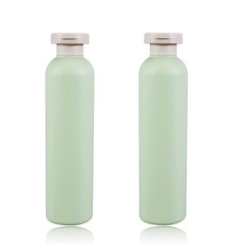Yunmoxiao 2 Pcs 260ml/8.8oz Squeeze Bottle with Flip Cap, Refillable Plastic Travel Bottles for Creams, Lotion, Shampoo, Conditioner Toiletries
