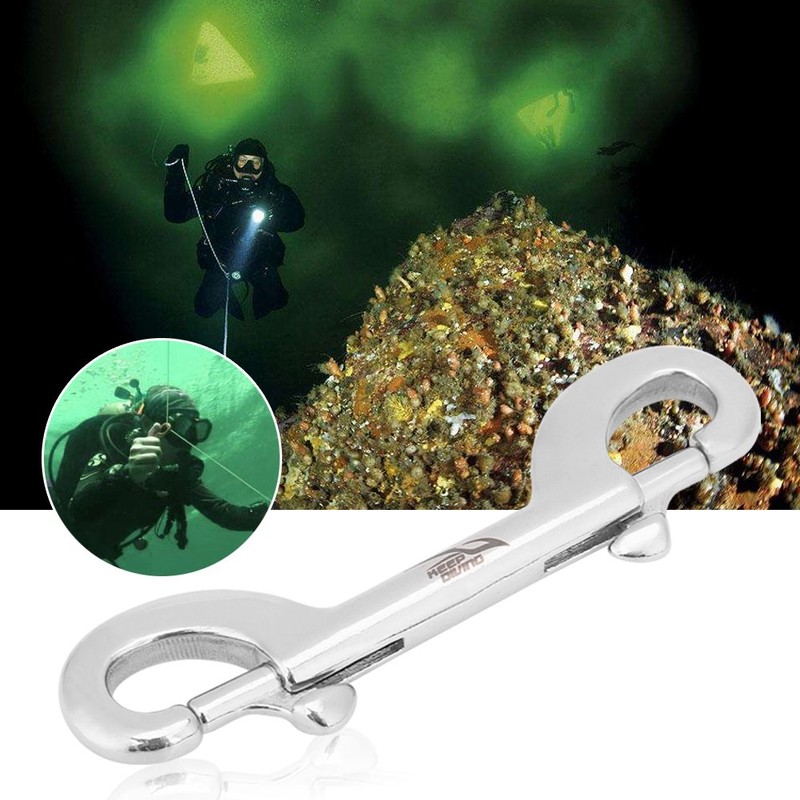 Tbest Diving Hook, Double End Snap Hook 316 Stainless Steel