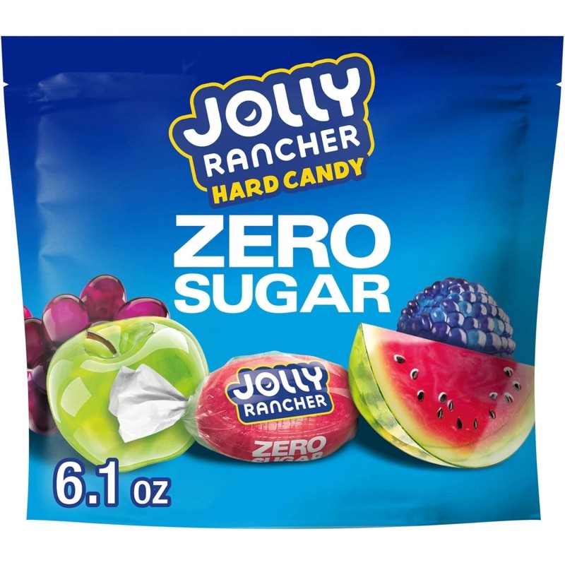 JOLLY RANCHER Zero Sugar Assorted Fruit Flavored Hard Candy Bag,