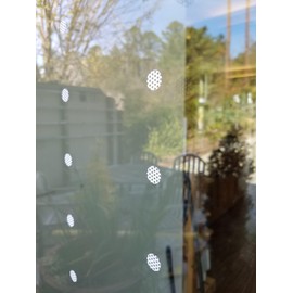 CollidEscape Window Decals to Prevent Bird Strikes - Dot Tape - Bird Window Strike Prevention - Bird Window Film- .5 inch white dots on an 82 foot roll - Cover 3 to 5 Residential Windows