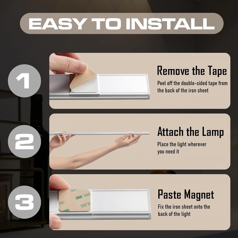 CLAR - Motion Sensor LED Light, Wireless Magnetic Closet Cabinet