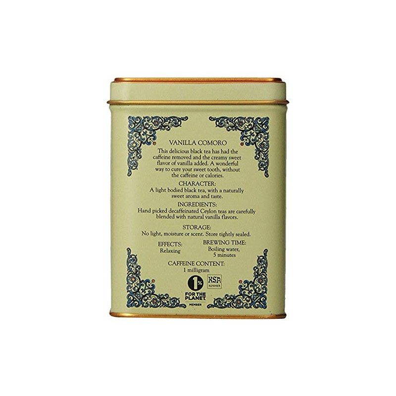 Harney & Son's Vanilla Comoro Tea Tin 20 Sachets (1.4