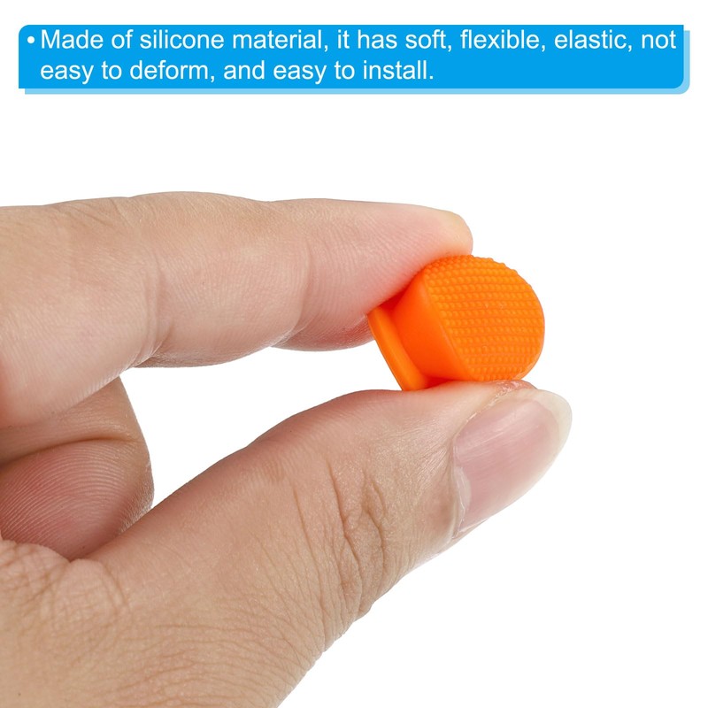 PATIKIL 0.63" LED Flashlight Switch Cap, 10 Pcs Silicone Soft