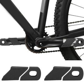 Demeras 4pcs Bicycle Crankset Bicycle Crankcase Protection Bicycle Boat Crank Cover for Mountain Bike (Black)