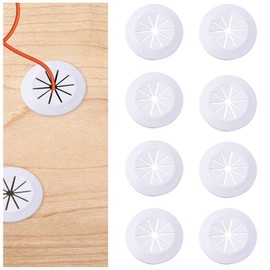 MOROBOR Flexible Silicone Cable Cord Grommet, 8pcs 1.5 Inch White Rubber Grommets for Desk, Table, Wire Hole Cover Cable Management Wire Organizer