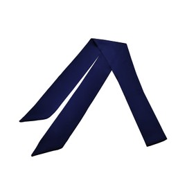 SilRiver - Bufanda para mujer, 100% seda, pañuelo de seda, corbata, lazo, gorro, accesorios de moda, Raya azul marino, 2.5"x61"