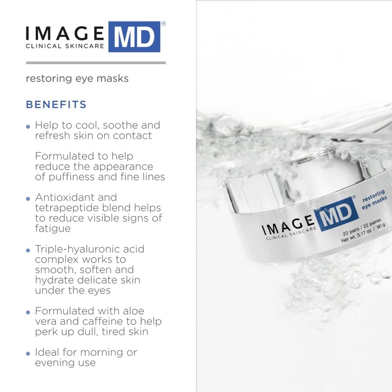 IMAGE Skincare MD - Mascarillas restauradoras para ojos, 22 unidades