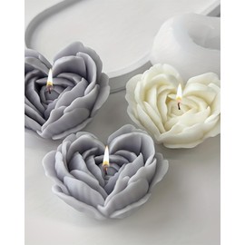 SENCCO Silicone Candle Molds, 3D Silicone Molds for Candle Making, Odorless, Colorless, BPA Free, Silicone Molds for Candle, Wax, Resin, soap, Clay, Chocolate etc