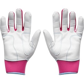 CEPTORS South Beach Batting Gloves Short Cuff- Premium Nappa Leather, Handcrafted, Water-Resistant - Durable Professional Baseball Gloves - Youth M-Short Cuff - White/Turq
