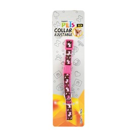 Fancy Pets Collar Extra Chico de Nylon Bordado con Listón y Bandas Reflejantes para Perros, Ajustable, Ideal para Paseos y Seguridad, 1 PZA