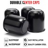 4pcs Push Through Wheel Center Caps, 3.19inch Matte Black Truck