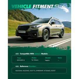 SCITOO 10pcs Front Suspension Kit Lower Control Arm with Ball Joint fit 2010-2014 for Subaru Legacy Outer Inner Tie Rod End w/Steering Boot Sway Bar Link