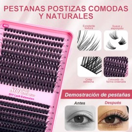 Extensiones De Pestañas 9-18mm 800pcs Para Maquillaje Diy                                                                                             